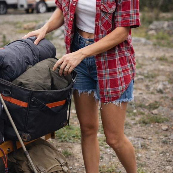 Arizona Jean Company Tops - Red Plaid Pearl Snap Western Shirt XL | Oversized Flannel Cowgirl Ranch Style